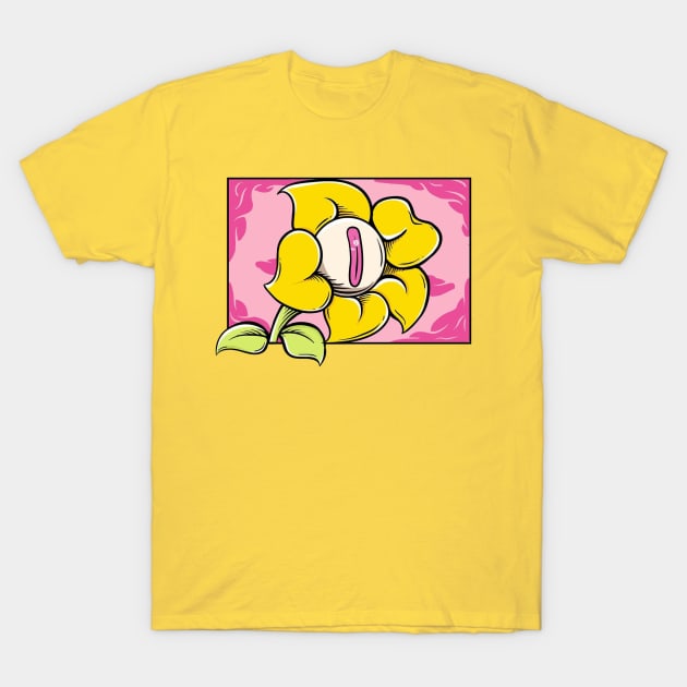 blossom flower x eyes T-Shirt by ZARAGOZANA